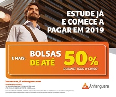 PARCERIA COM UNIVERSIDADE ANHANGUERA PROPICIA DESCONTO PARA ESTUDO